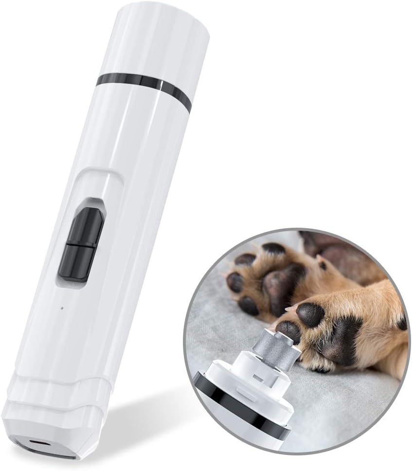 DELOMO Pet Nail Grinder for Dogs & Cat Quiet, 2 Speed and 3 Ports Nail Grinder, Electric Dog Nail Trimmers, Portable and Rechargeable Dog Nail Grinder for Large Dogs, Trimming your Pets Nail Smoothing