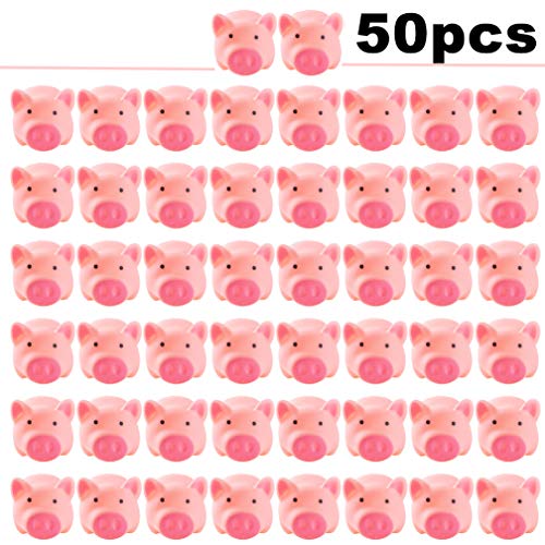 LOUHUA 50 Pieces Mini Rubber Pigs Bulk for Baby Bath Toy Gift Pricepulse