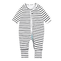Kids Tales Newborn Baby Striped Footed Handed Pajama Sleeper Zipper Romper