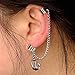 Leaf Tassel Ear Crawler Earring Climber Multi Layered Studs Cuffs Ear Wrap Pin Vine Charm Clip On Jewelry Anchor Silver Plated