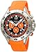 Nautica Men's N14538G NST Stainless Steel Watch with Orange Resin Band