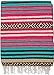 El Paso Designs Peyote Hippie Blanket Classic Mexican Style Falsa Stripe Pattern in Vivid Peyote Colors. Throw, Bed, Tapestry, or Yoga Blanket. Hand Woven Acrylic, 57