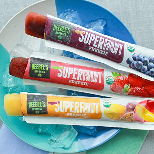 Deebees 100 Organics Super Fruit Freezie Frozen Juice Bars Grape