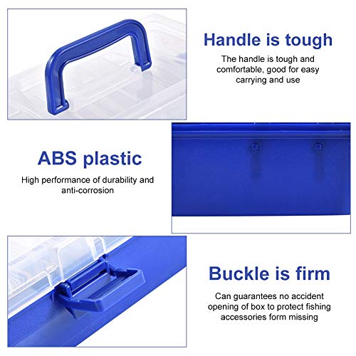 Yivibe Aufbewahrungsbox für Angelgeräte aus Kunststoff, Angelbox, langlebiges Angelzubehör mit großer Kapazität… – Bild 5