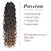 XiuYuan 6 Pcs/Lot Goddess Ombre Faux Locs Crochet Hair With Curly Ends 18 Inch Synthetic Crochet Braids Hair Extensions (T27#)