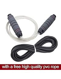 Jump Rope for Adults Men Women Kids, Skipping Jumping Rope Weighted -   with Ball Bearings Rapid Speed Cable, 10ft Handles Ideal for Exercise Like Speed Training,Fitness Gym and MMA Workout