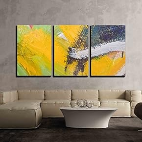Multicolored Oil Painting Texture x3 Panels