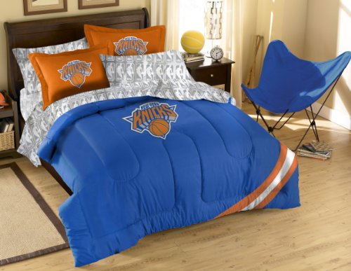 NBA New York Knicks Full Bed in a Bag with Applique Comforter