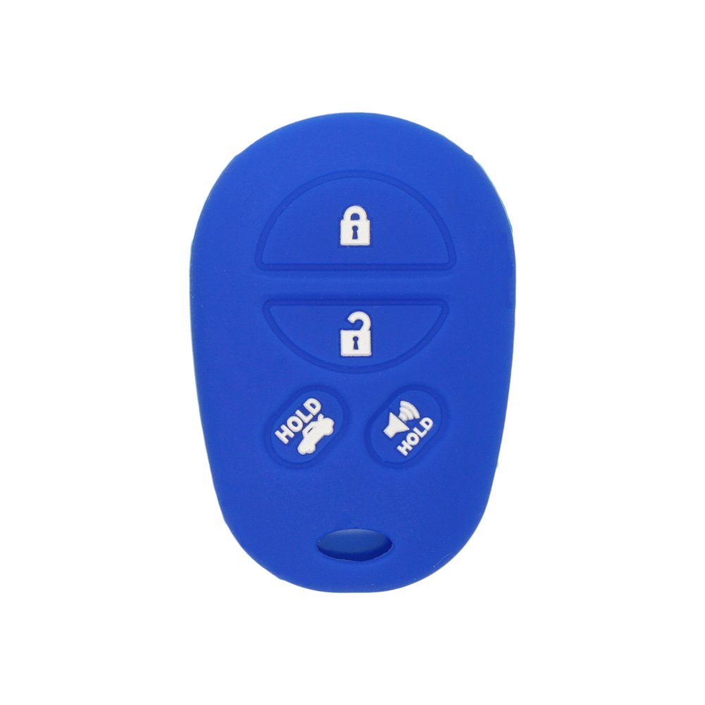 BROVACS Silicone Cover Protector Case Holder Skin Jacket Compatible with TOYOTA 4 Button Remote Key Fob CV2418 Deep Blue — image 1