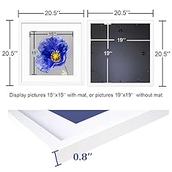 VNVNK 19x19 Frame White, Perfect for 19x19 Inch