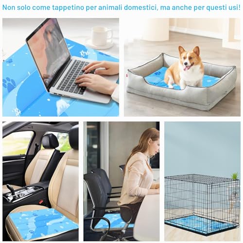 Aisuowa Cooling Mat for Dogs and Cats, Large Cooling Mat with Non-Toxic Gel, Durable and Anti-Scratch
