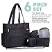 SoHo Williamsburg Diaper Bag Large Tote (One Size, Black)