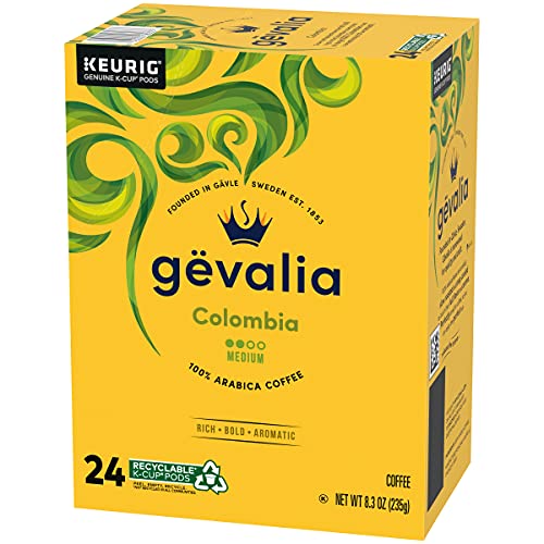GEVALIA COLOMBIA MEDIUM ROAST K-CUP COFFEE PODS (24 CT BOX)