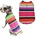 Lamphy Pet Costume Dog Clothes Poncho Reversible Plaid Coat Apparel Mexican Serape