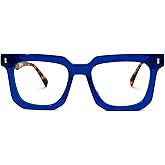 Zeelool Classic Oversized Square Eyeglasses Frame with Non-prescription Clear Lens for Women Men Coville ZJGA830292