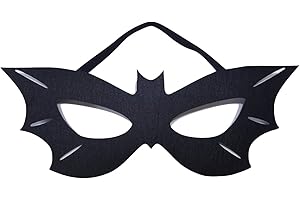 SOUTHSKY Batgirl Costume Mask,Black Red Eye Mask Half Face Masks For Halloween Carnival Costume Cosplay Raves Party