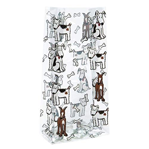 200 Animal Dog 3.5" x 7.5" Puppy Pals Gusset Cello Bag Favor Gift All Sizes