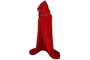 UreeUine Unisex Adult Velvet Hooded Cloak Halloween Role Play Cape Costume