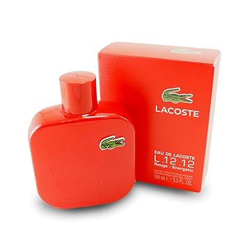 Lacoste Eau De Lacoste L.12.12 Rouge Eau De Toilette Spray for Men 3.3 Ounce