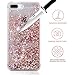 Asstar Case Cover Compatible for iPhone SE 2020 iPhone 7/8 case, Fashion Creative Design Flowing Liquid Floating Luxury Bling Glitter Sparkle Diamond Soft TPU Case for Apple iPhone 7/8 (Rose Gold)