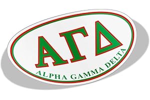 GREEKGEAR Alpha Gamma Delta Greek Letter Oval Decal