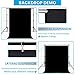 MOHOO 6x9FT Black Backdrop Photography, Black Muslin Backdrop with 6 Ring Metal Holding Clips, Solid Color Black Photo Backdrop, Black Backdrop for Photography Video Studio Photo Shot