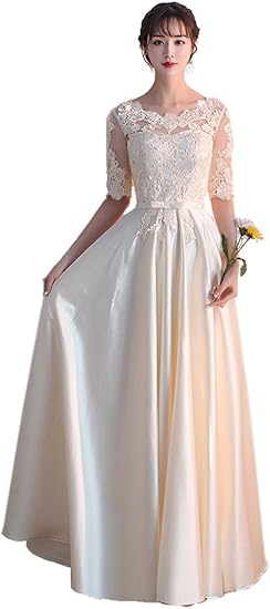 Amazon ウェディングドレス ロングドレス パーティードレス 編み上げ 花嫁 ワンピース ドレス プリンセスライン 結婚式 披露宴 イブニングドレス ロング丈 大人 エレガント ナイトドレス ビスチェ イブニングドレス 通販