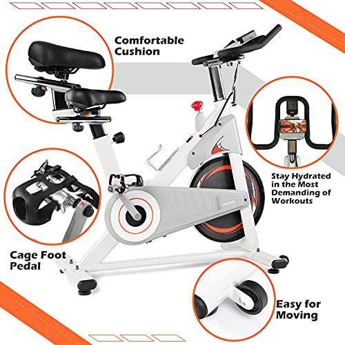 ADVENOR Magnetic Resistance Indoor Cycling Bike, Belt Drive Indoor