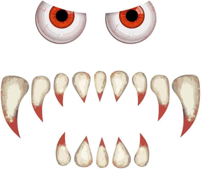 Garage Door Decorations - BinaryABC Halloween Monster Face Door Stickers,Garage Halloween Decorations,Halloween Archway Decorations,Haunted House Party Decoration
