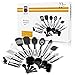 Classic 22 Piece Kitchen Utensils Set - Premium Stainless Steel, Silicone & Nylon Cooking Tools, Lightweight Non-stick Cookware Utensils & Serving Essential Accessories, Pot Mat & More