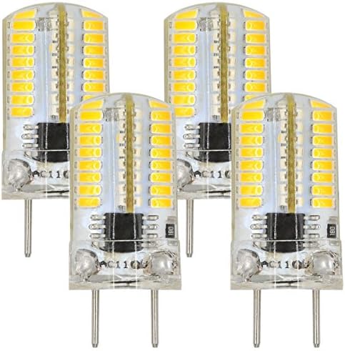 Reelco 4-Pack Mini Shorter<1.37in G8 T4 Base Bi-pin LED 3Watt Dimmable Natural White 4000K Under-counter Lights Puck Lights Kitchen Light LED Light Bulb 120V Equivalent 25W Halogen Bulb