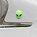 Fluorescent Green Car 3D Logo Metal Aliens Auto Truck Motorcycle Emblem Badge Sticker Decal