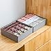 Qozary Closet Socks Organizer Drawer Divider, 24 Cell Collapsible Closet Cabinet Organizer Underwear Storage Boxes for Storing Socks, Lingerie, Underwear (24 Cell)