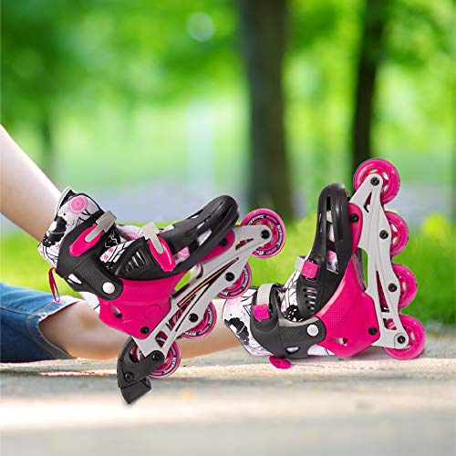 New Bounce Adjustable Inline Skates for Kids 4 Wheel Blades Roller