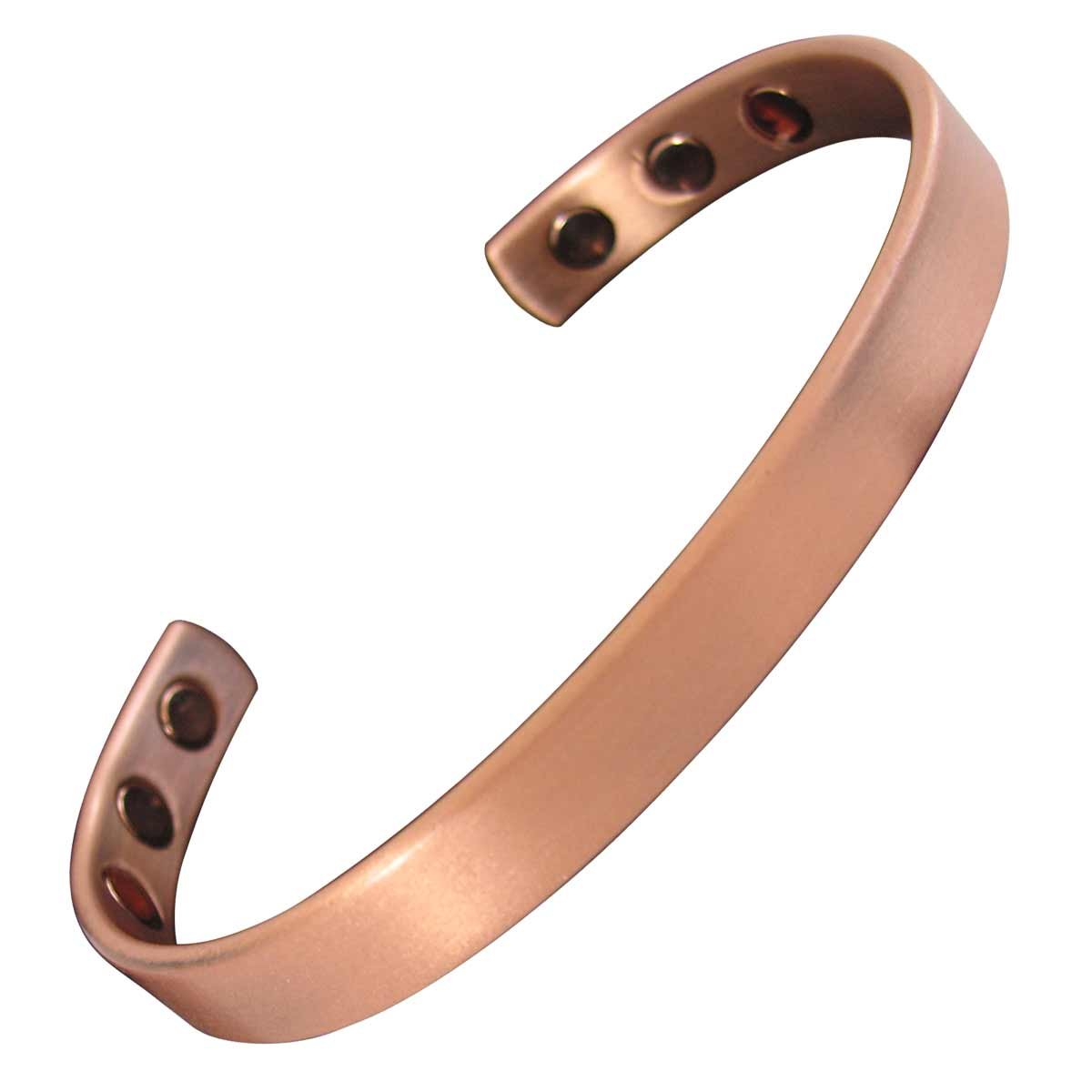 Mnb Magnetics Pure Copper Plain Magnetic Bracelet for Men and Women (Large) - Extra Strong Magnets