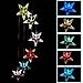 Solar Stars Wind Chimes Outdoor Hanging Decor Waterproof Mobile Portable Color Changing Solar Power LED Star Wind Chime Light for Mom, Home, Patio, Yard, Window, Night Garden Decoration