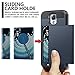 Galaxy S4 Case, Vofolen Dual-Layer Shock Absorbent Galaxy S4 Wallet Case Snap-on Rugged Rubber Cover Bumper Soft Armor + Anti-Scratch Hard Cover Protective Shell for Galaxy S4(Dark Blue)