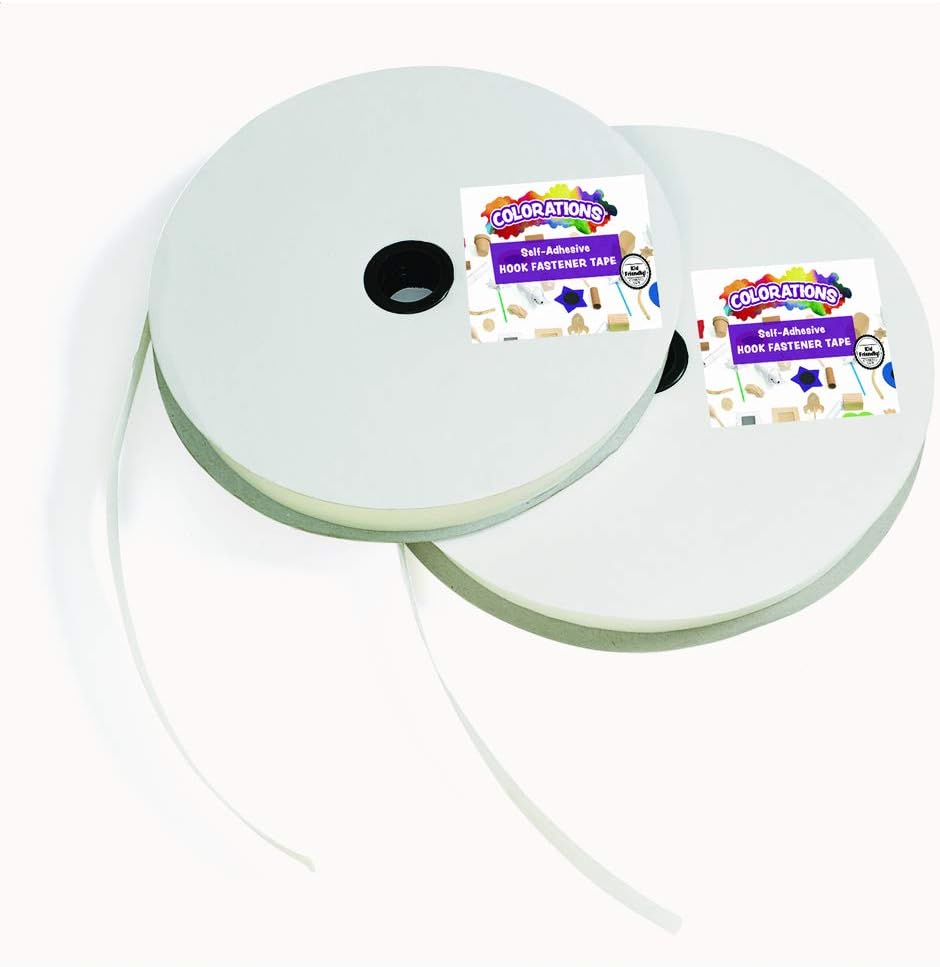 Roll Crafts for Kids Loop Tape 25 Yards Each Hook and Loop Felt Sticky