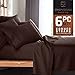 Empyrean King Size Sheets Set - 6 Piece King Sheets, Bed Sheets for King Size Bed, Double Brushed King Bed Sheets, Hotel Luxury Sheets Soft Bedding Sheets & Pillowcases - Chocolate Brown