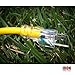 IRON FORGE CABLE 3 Foot Lighted Outdoor GFCI Extension Cord with 3 Electrical Power Outlets - 12/3 SJTW Heavy Duty Yellow Pigtail Extension Cable with 3 Prong Grounded Plug for Safety, 15 AMP