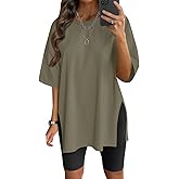 VNIRA Women’s Summer Casual Short Sleeve Oversize Workout T-Shirt Tee Tops