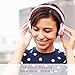 Tribit XFree Move Bluetooth Headphones, Girl's Headphones with Microphone, Rich Bass, 14 Hours Playtime, 2 Drivers of 40mm, 3.5mm Aux Support, Pink