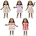 ZITA ELEMENT 5 Pcs Fashion Cute Dresses for 14 Inch to 16 Inch Baby Doll Clothes, American 18 Inch Girl Doll and Other 18 Inch Doll Clothes Outfits Xmas Gift