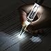 Penyeah Pen Light - LED Pen with Light, Light Up Penlight for Night Writing Ballpoint Pen for Night Writer - Replacement Refills Accessorries Included-2 PK -White Light