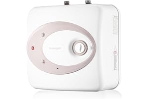 Feelrogast Electric Tank Water Heater-8 Gallon Under Sink Instant Hot Water for RV, Camper, Kitchen, Food Truck, 120V 1500W, Dusty Rose, Wall or Floor Mounted