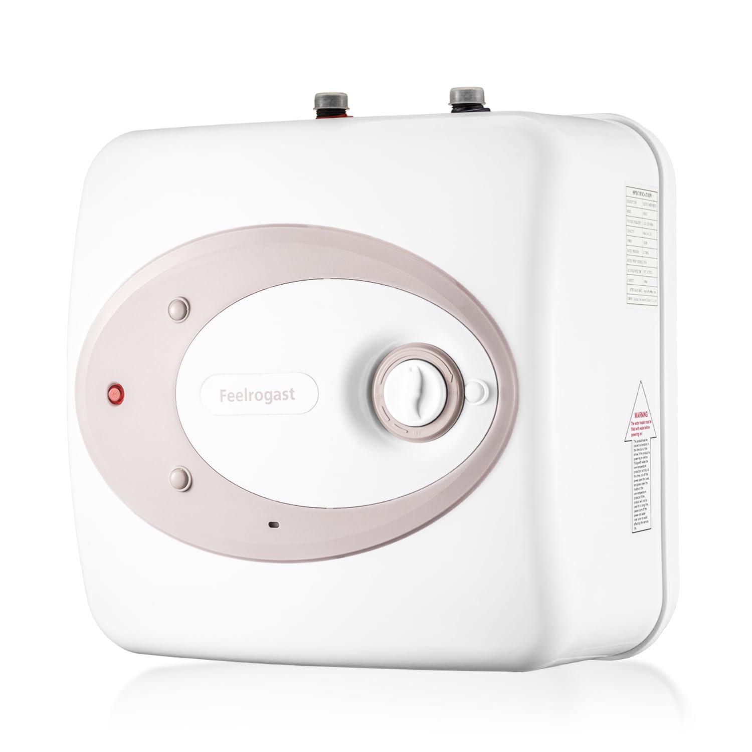 Photo 1 of **minor damaged*
Feelrogast Electric Tank Water Heater-8 Gallon Under Sink Instant Hot Water for RV, Camper, Kitchen, Food Truck, 120V 1500W, Dusty Rose, Wall or Floor Mounted