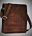 Handolederco Leather Messenger Satchel Laptop Bag for Men's and Women's Leather Satchel Laptop Messenger Unisex Ipad Mini Laptop Bag