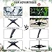 MACTING 5ft Pop up Christmas Tinsel Tree with Lights, Easy-Assembly Coastal Glittery Pencil Tree for Home Holiday Party Winter Xmas Decorations (Silver)