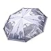 Rainbrace Automatic Travel Rain Umbrella Super Windproof with Heat Transfer Printing Fashion Design (China Oriental Pearl Tower and the Great Wall)