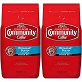 Community Coffee Breakfast Blend Medium Roast Premium Ground 32 Oz Bag (2 Pack), Medium Full Body Smooth Bright Taste, 100% Select Arabica Coffee Beans